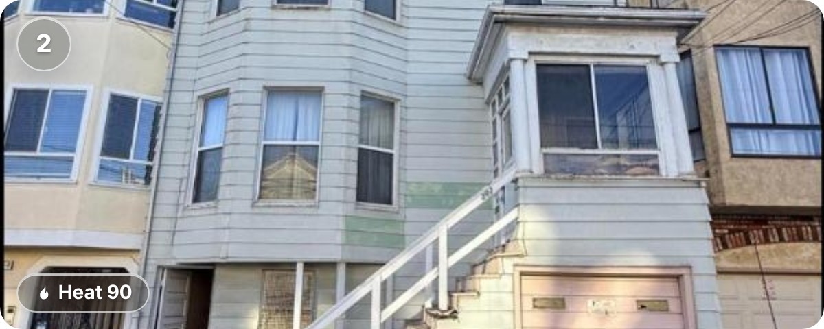 363 5th Ave in the Inner Richmond, San Francisco, ranked second with a Heat score of 90