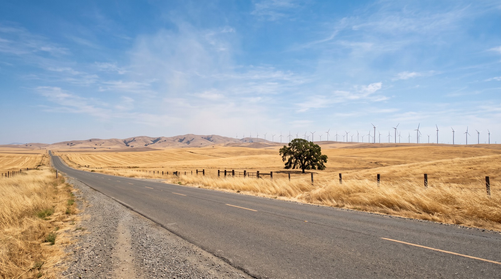 Farmland and wind turbines in eastern Solano County near Suisun City, where California Forever proposes annexing nearly 23,000 acres for a new community.